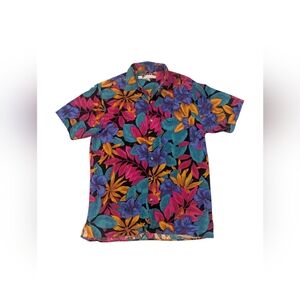 MCMXC Evolution Vtg Men's Floral Button-Up Festival Shirt - Sz S